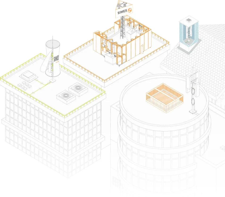 Bei SIMEX entwickeln wir Systeme, die Mobilfunkanlagen wirtschaftlicher, unauffälliger und baulich effizienter machen.